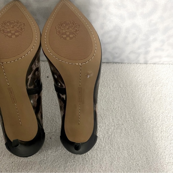 VINCE CAMUTO Anessta Clear Black Animal Leopard Print Pump Heels 8.5M NWOT - Picture 5 of 9